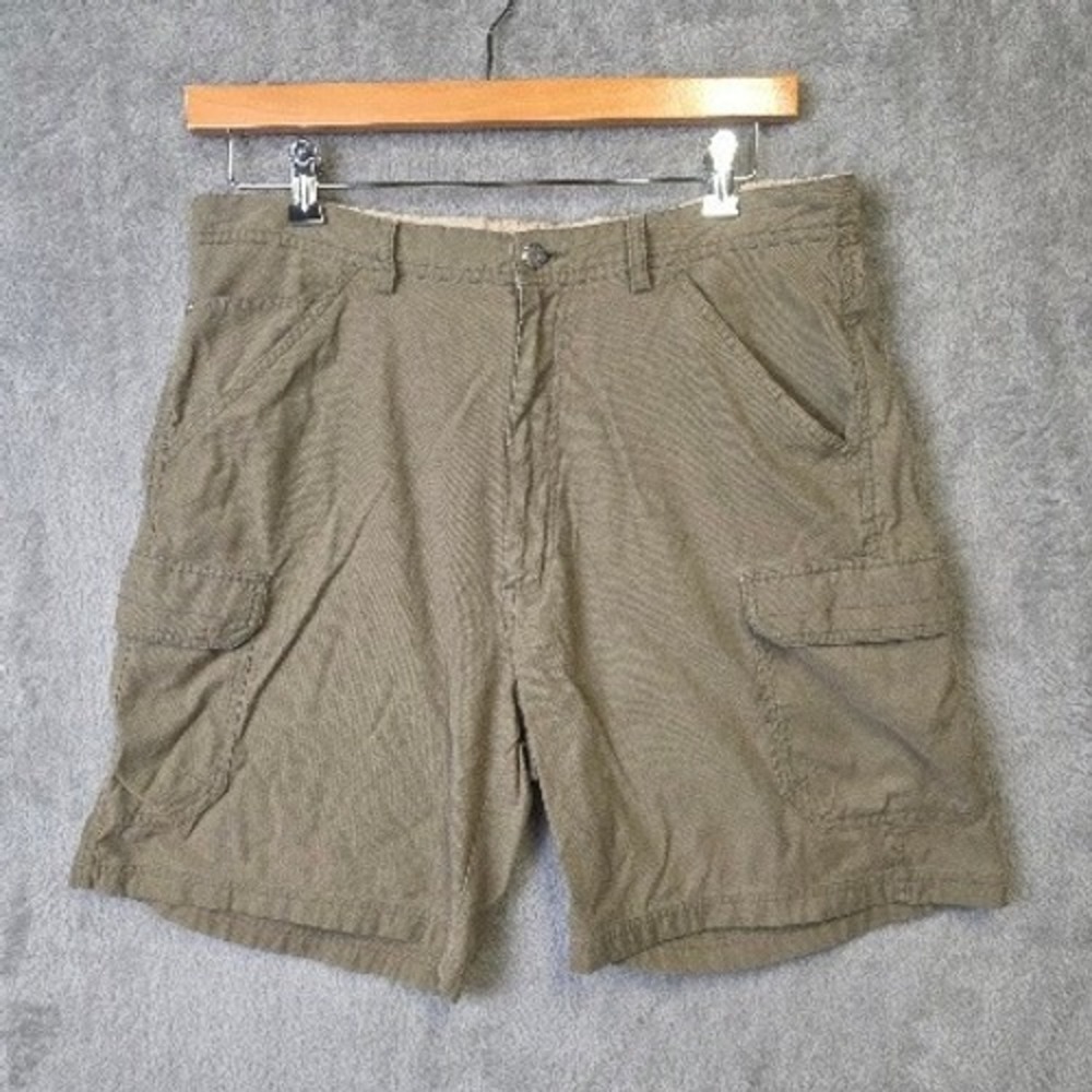 REI Explorer Mens 36 Regular Olive Green Cargo Shorts Casual Outdoor
